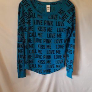 VGW-PINK royal blue waffle graphic top